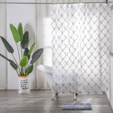 bathroom set custom printed peva shower curtain